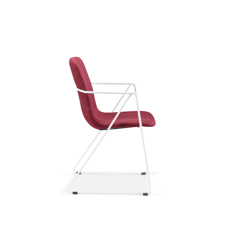 Chaise visiteur de bureau en tissu moderne avec accoudoirs - V6 - tra - SW 