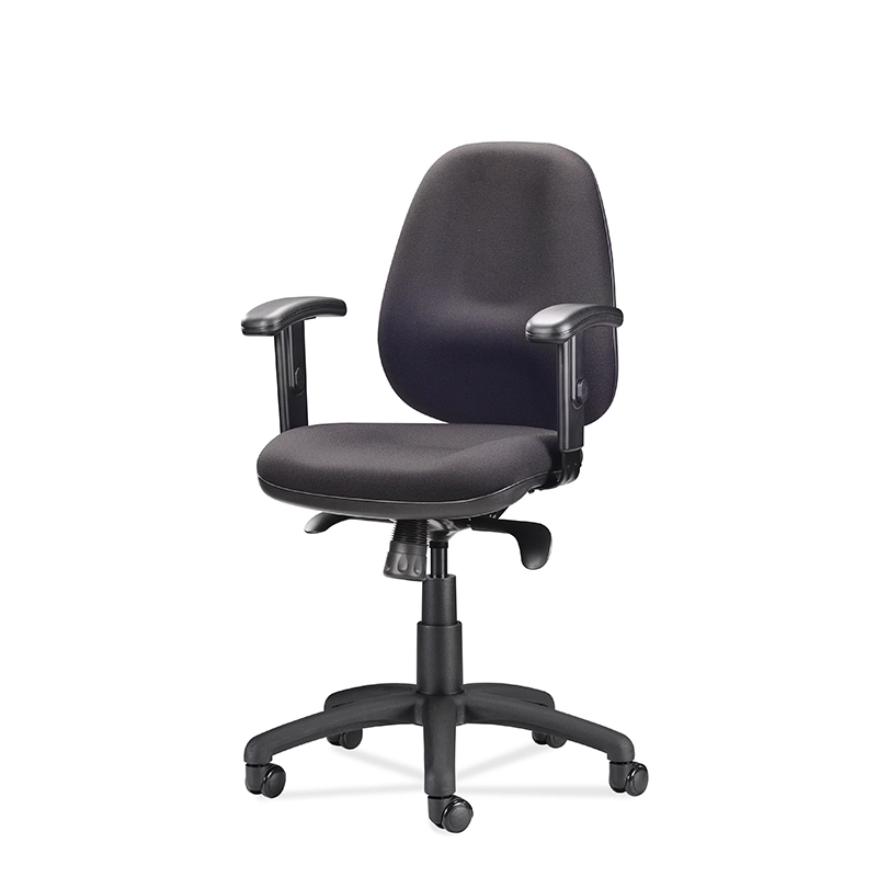 Fauteuil de bureau exécutif en tissu à dossier central avec accoudoirs - T5 Delta 