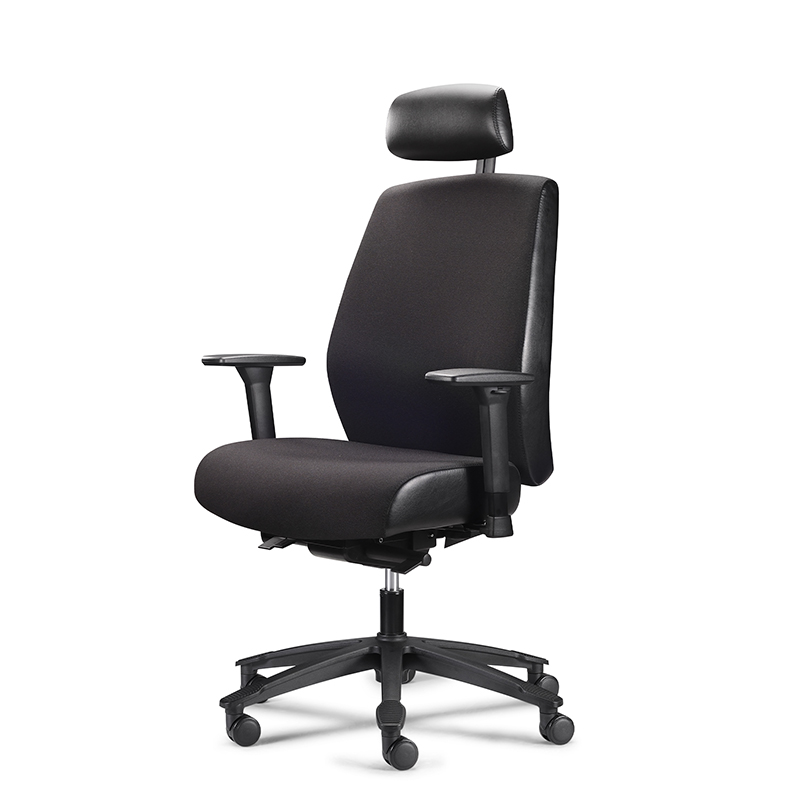 Chaise de bureau à domicile ergonomique à dossier haut robuste - hde1 Wave 