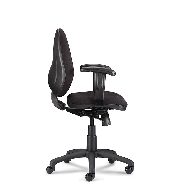 Fauteuil de bureau exécutif en tissu à dossier central avec accoudoirs - T5 Delta 