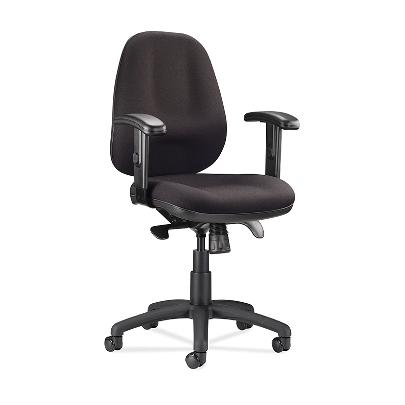 Fauteuil de bureau exécutif en tissu à dossier central avec accoudoirs - T5 Delta 