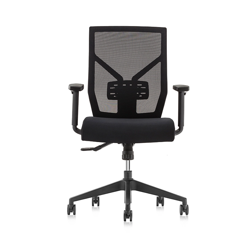 Fauteuil de bureau ergonomique avec dossier et assise en maille noire - T1 kick 