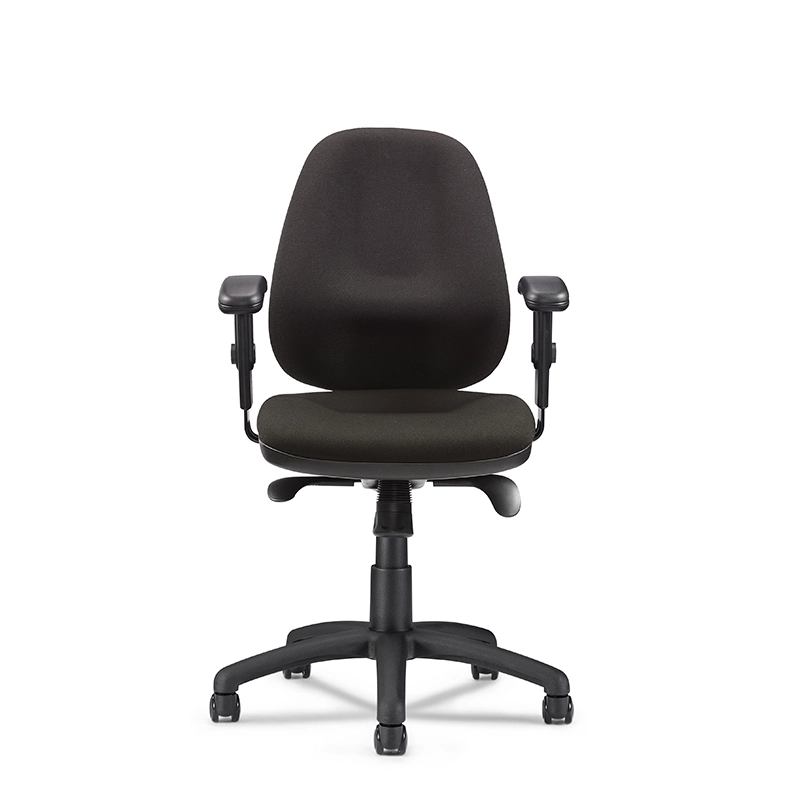 Fauteuil de bureau exécutif en tissu à dossier central avec accoudoirs - T5 Delta 