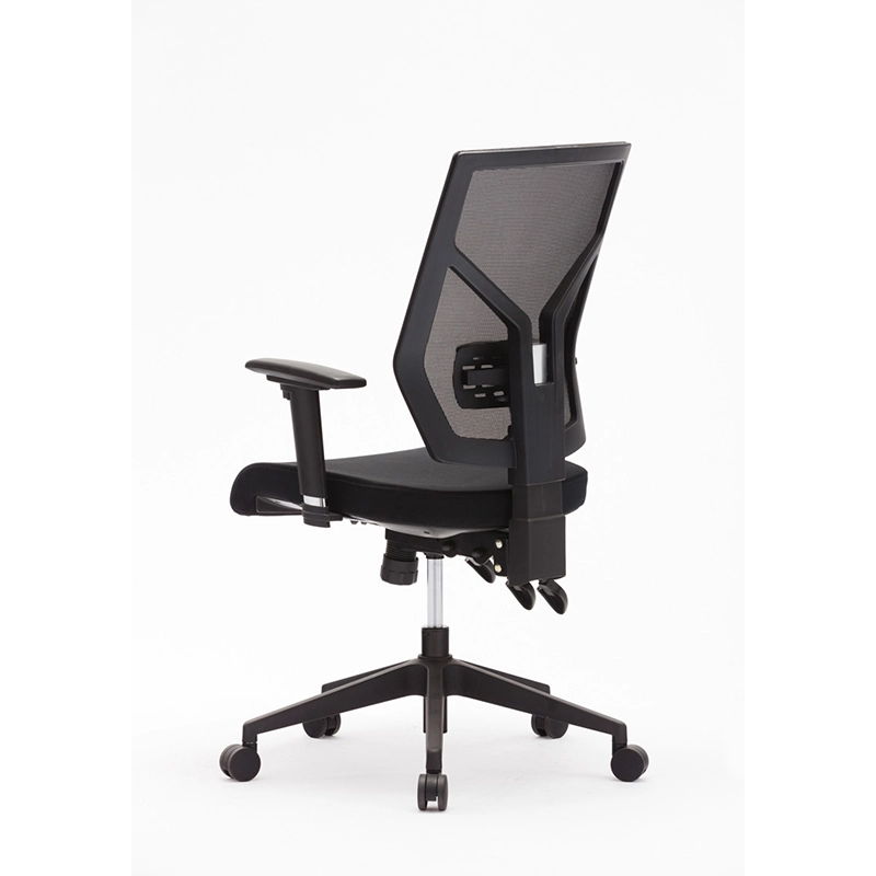 Fauteuil de bureau ergonomique avec dossier et assise en maille noire - T1 kick 