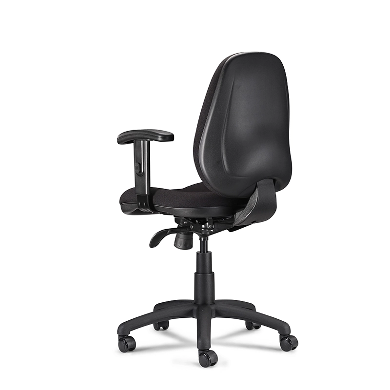 Fauteuil de bureau exécutif en tissu à dossier central avec accoudoirs - T5 Delta 