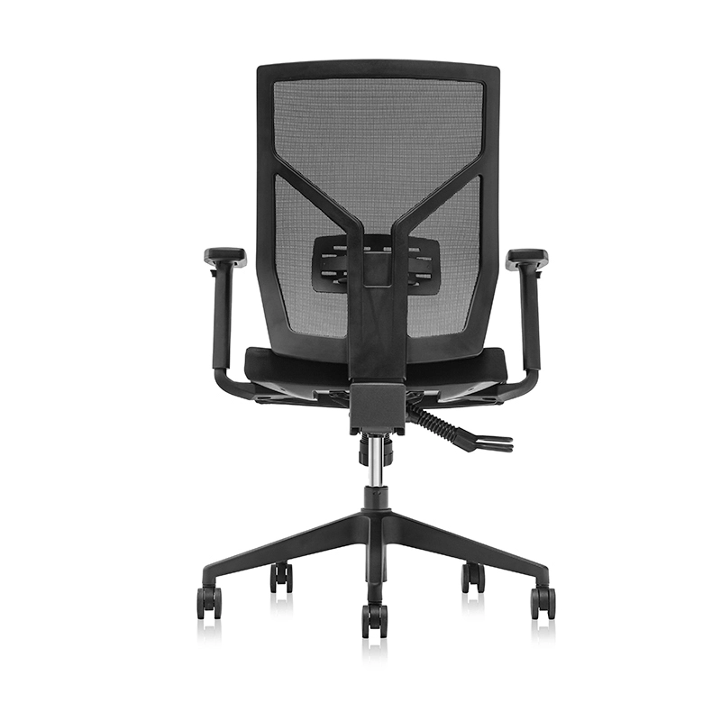 Fauteuil de bureau ergonomique avec dossier et assise en maille noire - T1 kick 