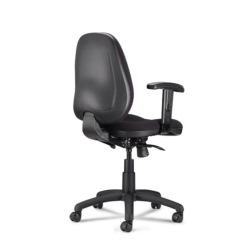 Fauteuil de bureau exécutif en tissu à dossier central avec accoudoirs - T5 Delta 